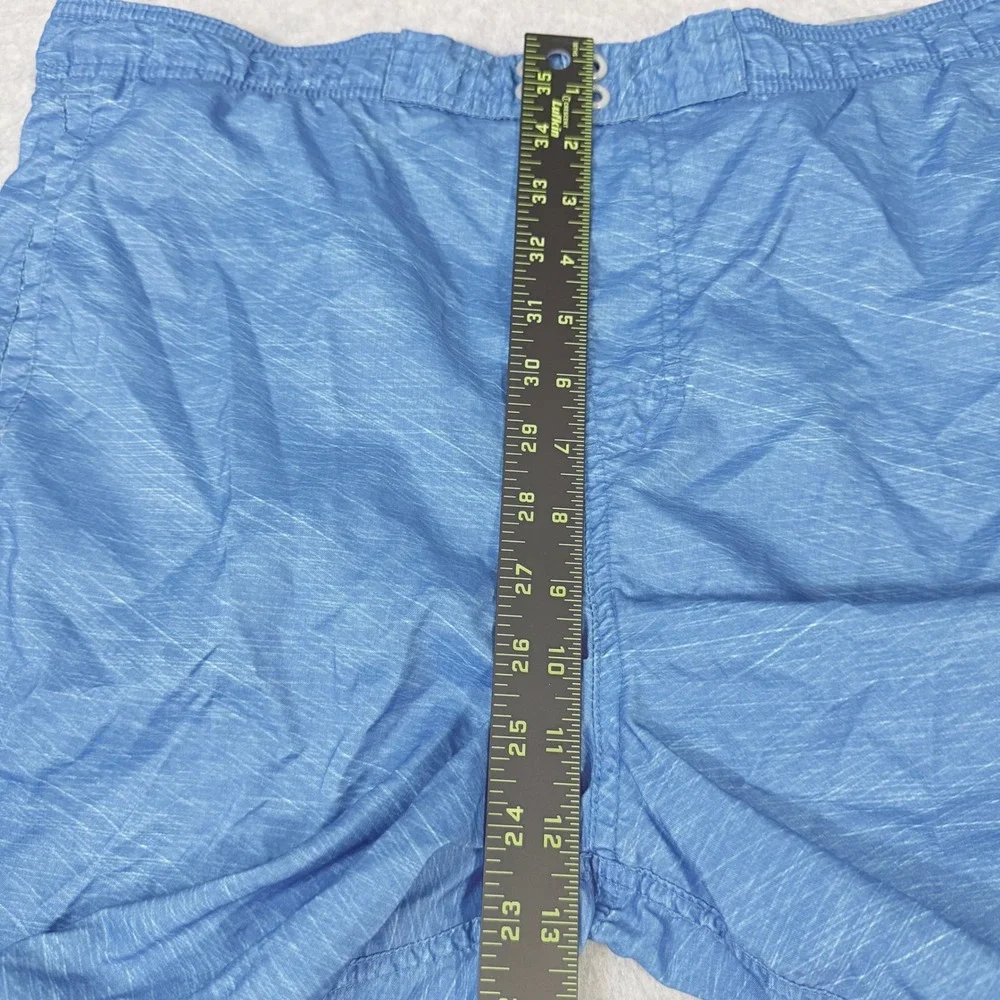 Nike Mens Blue Heathered Swim Trunks Large Swoosh Logo Board Shorts Size S
